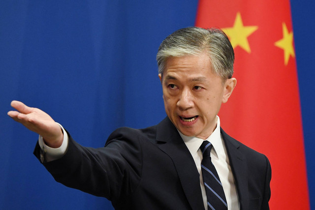 Juru bicara Kementerian Luar Negeri China Wang Wenbin. Foto: Greg Baker/AFP