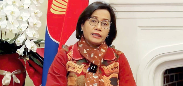 Menteri Keuangan Sri Mulyani dalam konfetensi pers, Selasa (14/2). Foto: Ave Airiza Gunanto/kumparan