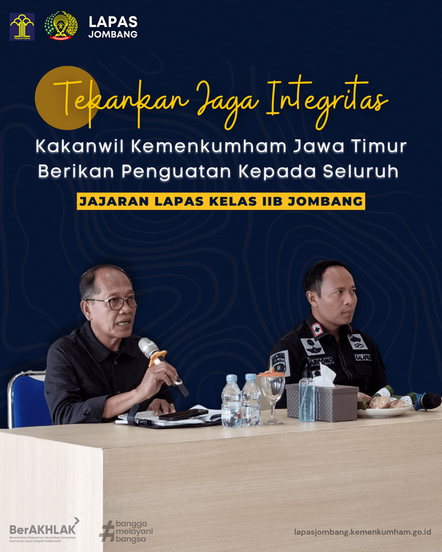 Ini Pesan Kakanwil Kemenkumham Jawa Timur Kepada Seluruh Jajaran Lapas Jombang