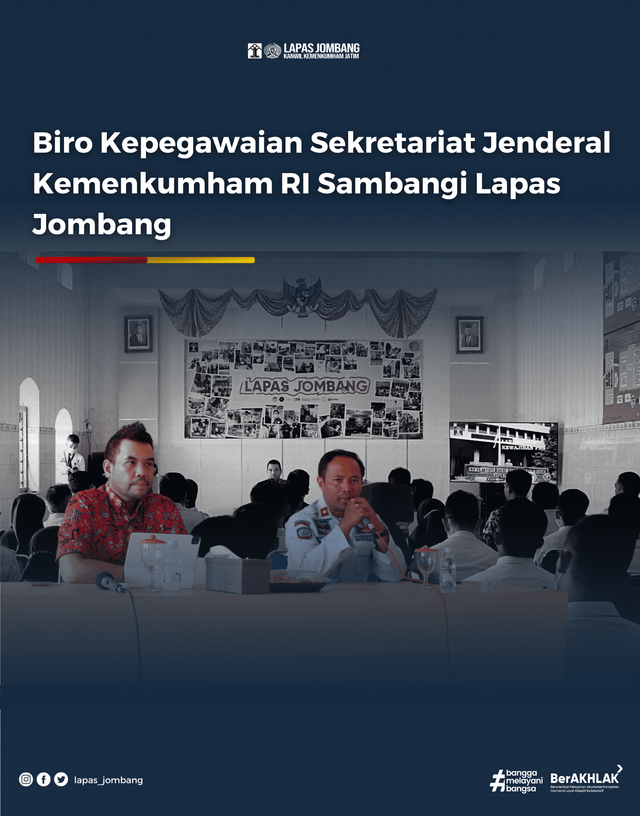 Biro Kepegawaian Sekretariat Jenderal Kemenkumham RI Sambangi Lapas Jombang