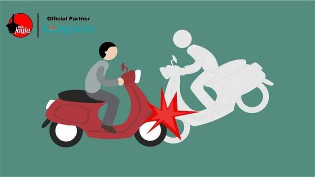Ilustrasi kecelakaan sepeda motor. Foto: Tugu Jogja