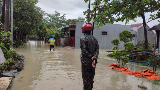 Banjir di Perumahan Dinar Indah Meteseh Semarang, Senin (20/2/2023). Foto: Intan Alliva Khansa/kumparan