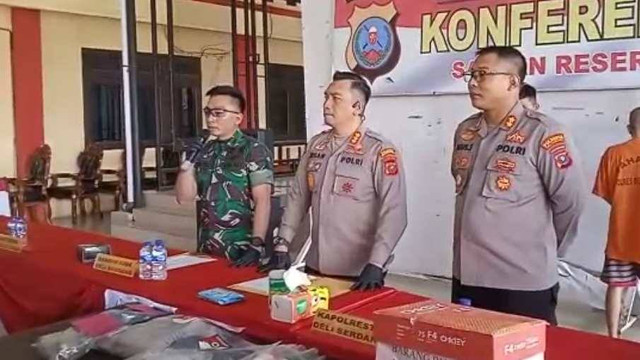 Dandim 0204/DS Letkol Czi Yoga Febrianto saat menghadiri pres konfres penganiayan anggota Intel. Foto: Dok. Istimewa