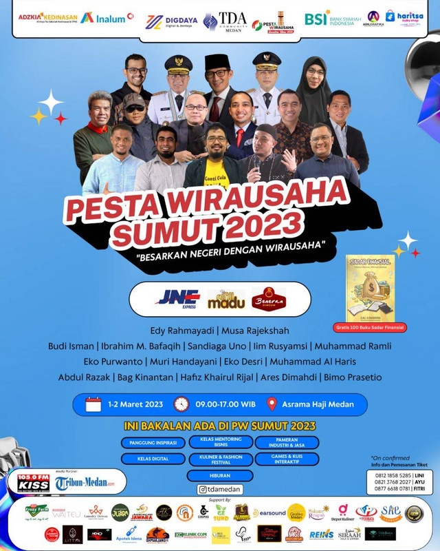 Pesta Wirausaha Sumut akan berlangsung pada 1-2 Maret 2023.dok