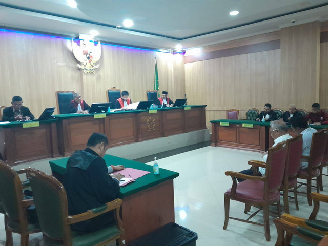 Suasana sidang putusan kasus mafia tanah. Foto: Istimewa