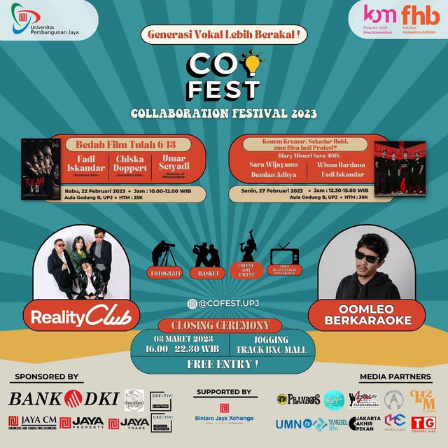 Rangkaian Acara CoFest Sumber: Instagran cofest.upj