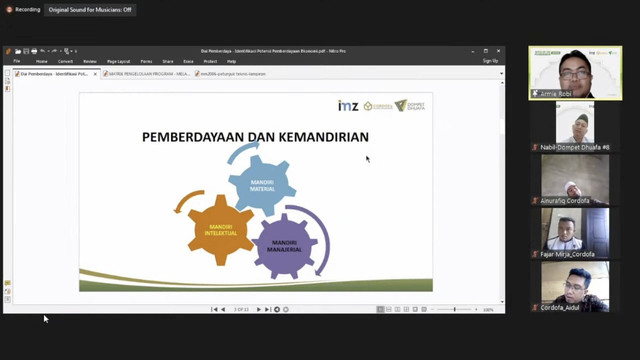 Training yang dilakukan dari tanggal 2 Februari hingga 16 Februari 2023 melalui aplikasi zoom ini disuguhkan dengan berbagai task devopment yang menguatkan pengetahuan dan keterampilan peserta dalam dunia pemberdayaan.