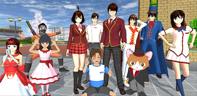 Ilustrasi karakter di Sakura School Simulator. Foto: Google Play Store