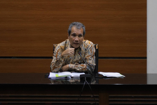 Deputi Bidang Pencegahan KPK, Pahala Nainggolan memberikan keterangan kepada wartawan di ruang konferensi pers KPK, Jakarta pada Rabu 1 Maret 2023. Foto: Jamal Ramadhan/kumparan