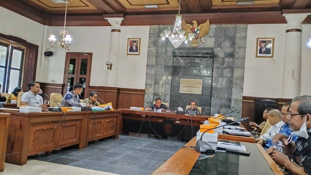 Audiensi vendor Pesparawi dengan DPRD DIY, Rabu (1/3/2023). FOto: Maria Wulan/Tugu Jogja