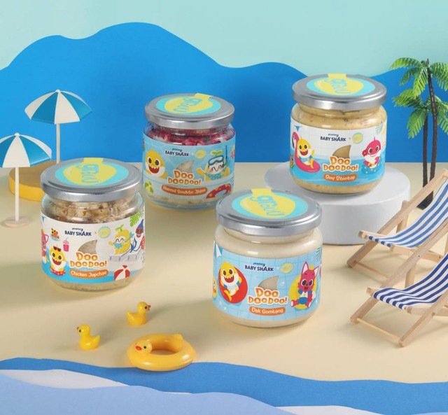 Kolaborasi Grouu dengan PinkFong Baby Shark Hadirkan Menu MPASI Bertema Korea