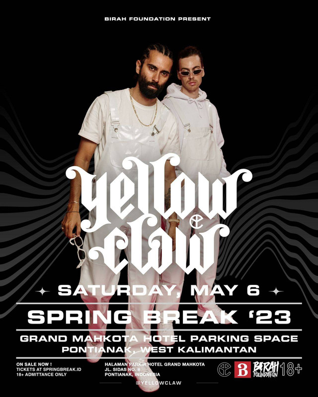 Spring Break 23 akan menghadirkan Yellow Claw. Foto: Dok Hi!Pontianak