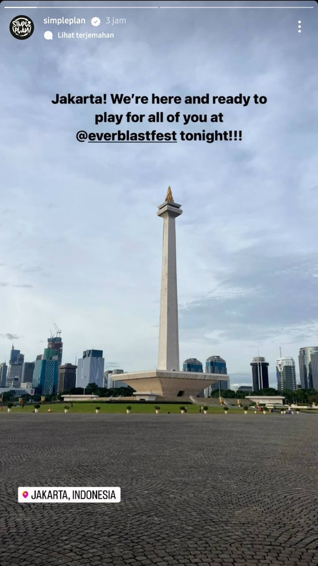 Instagram story Simple Plan. Foto: Instagram/@simpleplan