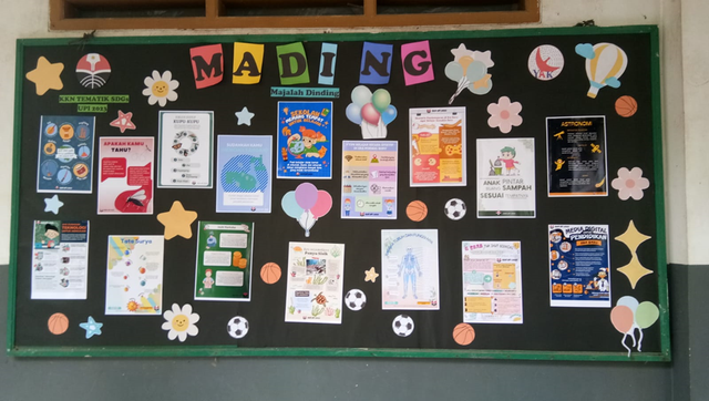 Hasil Pembuatan Mading di SD Yayasan Amal Keluarga Oleh Mahasiswa KKN Tematik UPI 2023