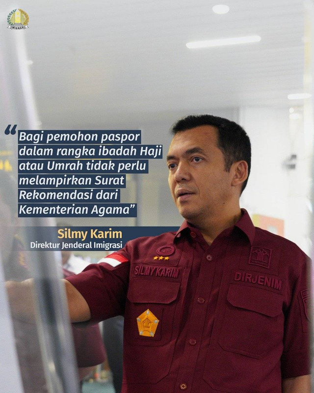 Direktur Jenderal Imigrasi Kemenkumham, Silmy Karim. (Infografis: Humas Ditjen Imigrasi)