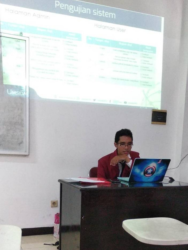 Foto Saat Presentasi Sidang Skripsi. FOTO: Dok. Alfan