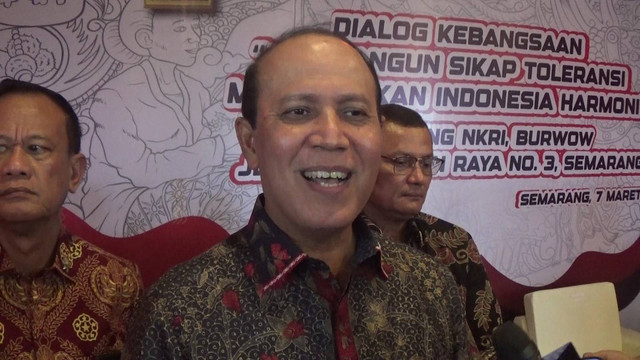 Kepala BNPT RI Komjen Pol Boy Rafli Amar di saat melaunching warung NKRI di Semarang. Foto: Intan Alliva Khansa/kumparan