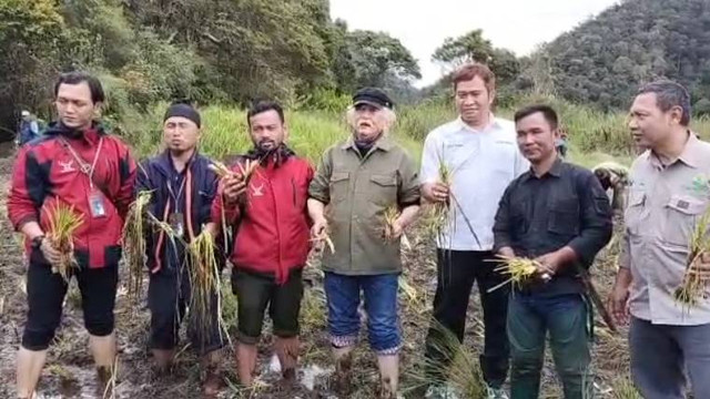 Penanaman kembali ladang bunga yang rusak karena event motor trail. Foto: Dok. Istimewa