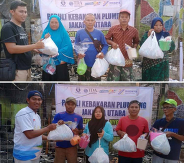 TDA Peduli Bersama TDA Jakarta Utara Bersama menyalurkan bantuan untuk Korban Kebakaran di Plumpang – Koja Jakarta Utara. dok