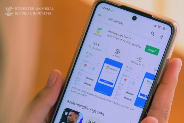 Ilustrasi aplikasi Cek Bansos Kemensos. Foto: Kementerian Sosial