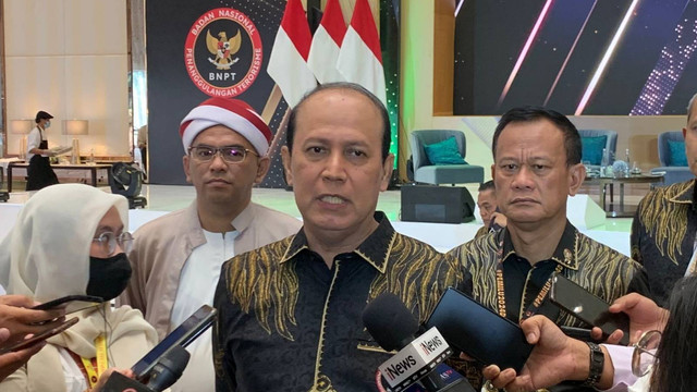 Kepala BNPT, Boy Rafli Amar di hotel St Regis, Jakarta, Senin (13/3/2023). Foto: Luthfi Humam/kumparan