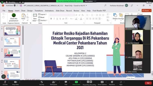 Presentasi ujian analisis jurnal mahasiswa Anestesiologi UMP Purwokerto/Foto : Dokpri