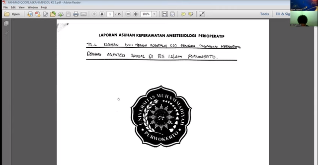 Ujian Soca pada mahasiswa keperawatan Anestesiologi Universitas Muhammadiyah Purwokerto/Foto : Dokpri