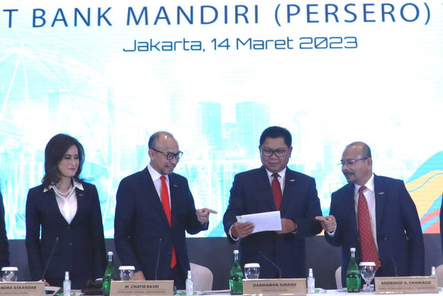 Rapat Umum Pemegang Saham Tahunan (RUPST) PT Bank Mandiri (Persero) Tbk, Selasa (14/3/2023). Foto: Dok. Bank Mandiri