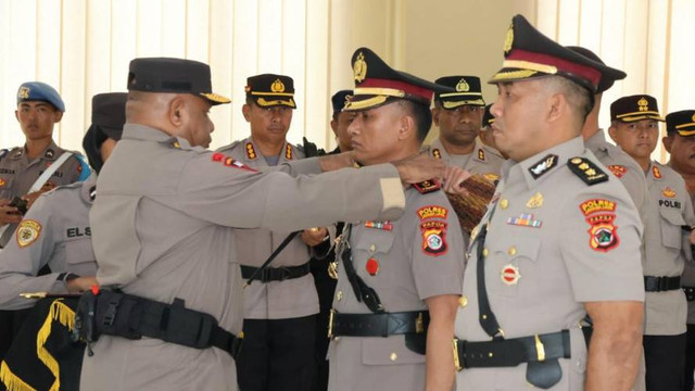 Pergantian Kapolres Jayawijaya di Mapolda Papua. Foto: Polda Papua