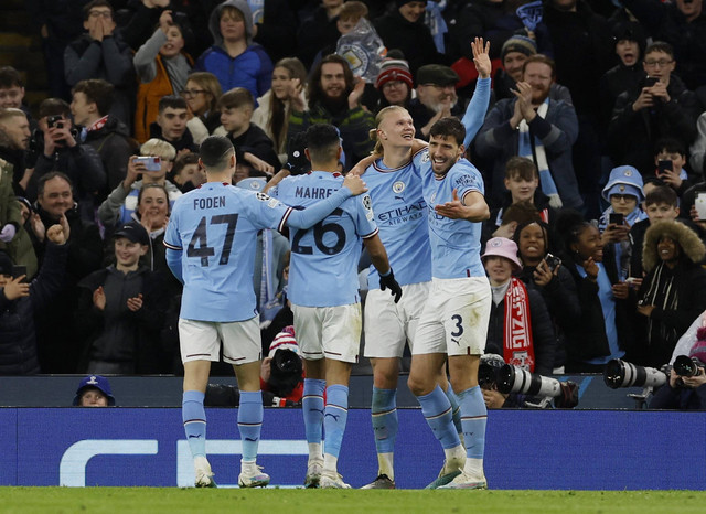 Duel Man City vs RB Leipzig di Liga Champions Foto: Reuters/Jason Cairnduff