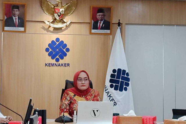 Dirjen Pembinaan Hubungan Industrial dan Jaminan Sosial Tenaga Kerja Kemnaker, Indah Anggoro Putri. Foto: Akbar Maulana/kumparan