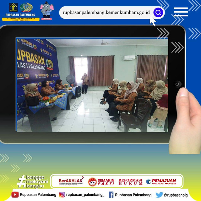 Pembukaan Acara pertemuan DWP Rupbasan Palembang