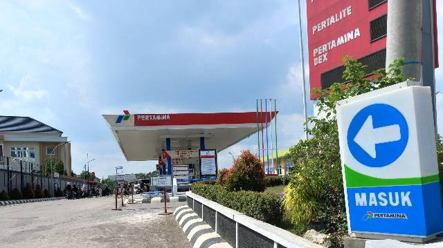 Penampakan SPBU di Jl. Edro Suratmin, Bandar Lampung ( 20/03/2023  sumber foto : Yunika Kasmita Sari
