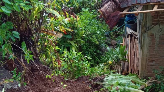 Tanah longsor melanda Desa Gemaharjo, Kecamatan Watulimo, Kabupaten Trenggalek pada Kamis (23/3/2023). Foto: BPBD Jatim