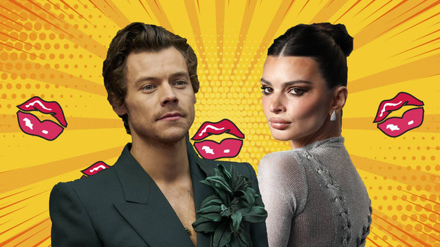 Harry Styles dan Emily Ratajkowski. Foto: AFP dan REUTERS