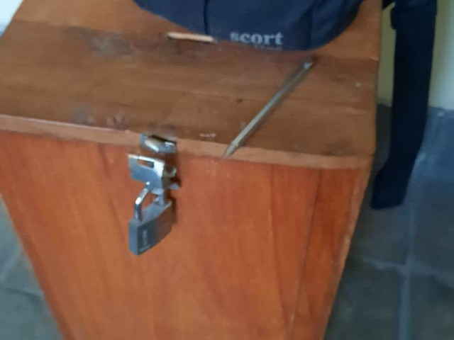 Kotak infak di masjid Bantul yang dicongkel pemuda asal Kulon Progo. Foto: istimewa