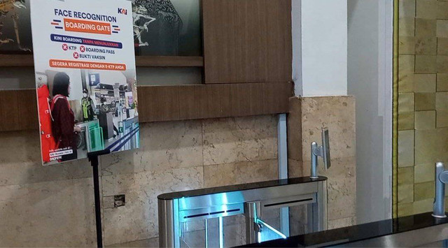 Face Recognition Boarding Gate yang ada di Stasiun Yogyakarta. Foto: Maria Wulan/Tugu Jogja