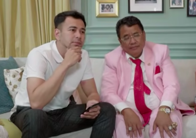 Artis Raffi Ahmad dan pengacara kondang Hotman Paris Hutapea. Foto: Tangkapan Layar Youtube Rans Entertainment