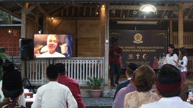 Ganjar Pranowo saat memberikan sambutan secara online - IST