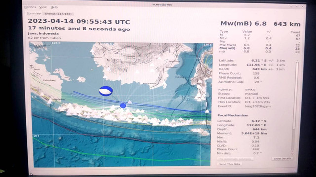 Penjelasan BMKG soal Gempa 6,6 Magnitudo di Tuban. Foto: Dok. BMKG