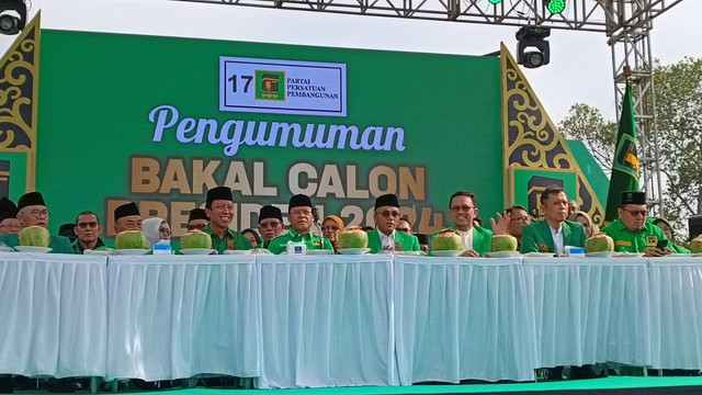 Suasana jelang pengumuman capres yang diusung PPP di Pakem, Kabupaten Sleman, Rabu (26/4). Foto: Arfiansyah Panji Purnandaru/kumparan