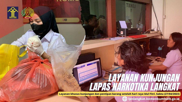Layanan Kunjungan Khusus Bertamu dan Pentitipan Barang Lapas Narkotika Kelas IIA Langkat