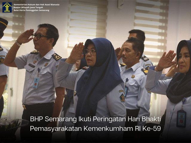 BHP Semarang Ikuti Peringatan Hari Bhakti Pemasyarakatan Kemenkumham RI Ke-59