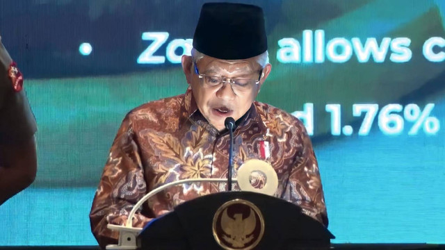 Wakil Presiden, Ma'ruf Amin dalam Asia Pacific Tax Forum 14 di Hotel Aryaduta, Rabu (3/5). Foto: Ave Airiza Gunanto/kumparan