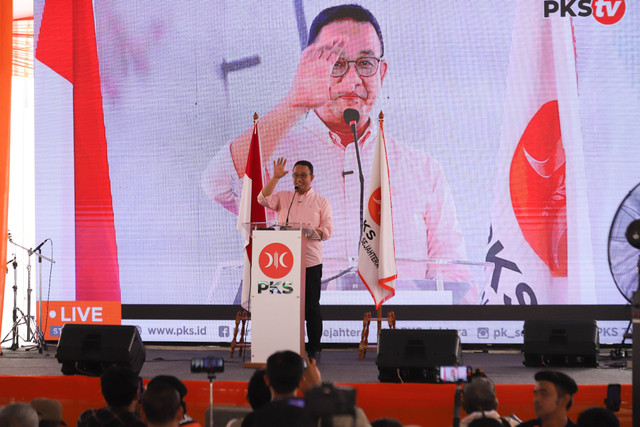 Anies Baswedan di DPP PKS, Jakarta, Sabtu (6/5/2023). Dok: Jamal Ramadhan/kumparan