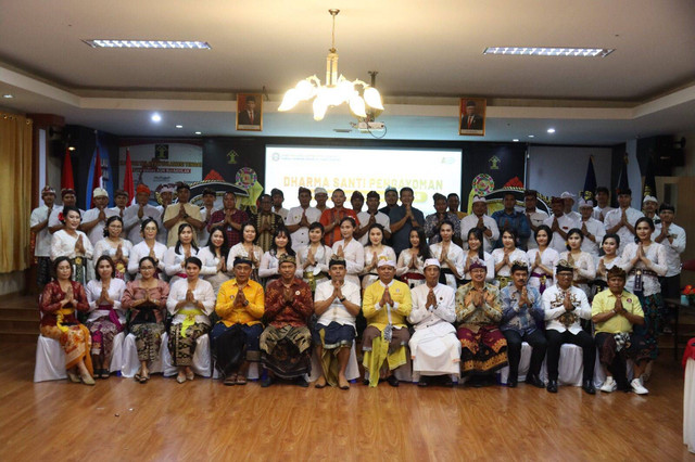 Kakanwil Kemenkumham Sulteng Budi Argap Situngkir Pimpin Dharma Santi Pengayoman Perdana. Dok: Humas.