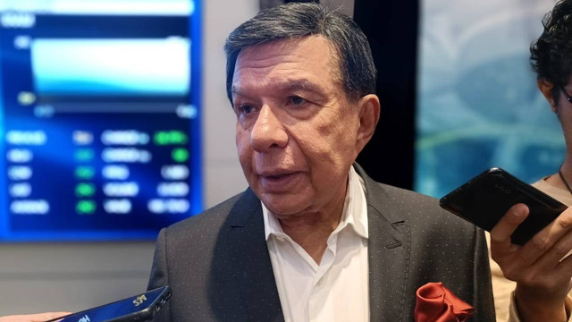 \Komisaris Utama sekaligus Co-Founder Tripar Multivision Plus, Raam Punjabi, di Bursa Efek Indonesia (BEI), Senin (8/5/2023). Foto: Ghinaa Rahmatika/kumparan