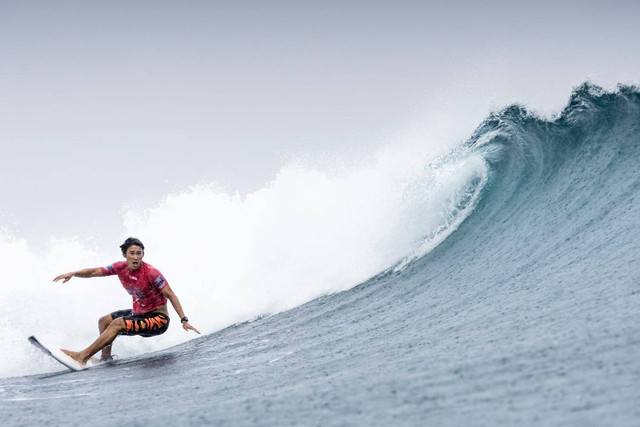 Kejuaraan Surfing Internasional Word Surf League (WSL) Krui Pro QS 5000 2023 di Pesisir Barat kembali digelar. | Foto: Dinas Pariwisata Pemkab Pesisir Barat