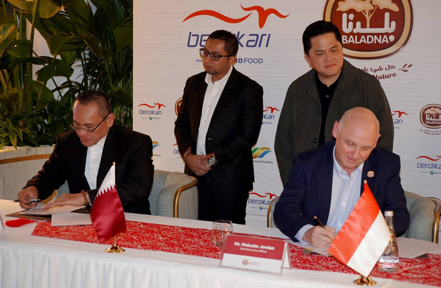 ID FOOD dan PTPN III gelar MoU Kerja Sama Peternakan dengan Perusahaan Asal Qatar. Foto: Dok. ID Food