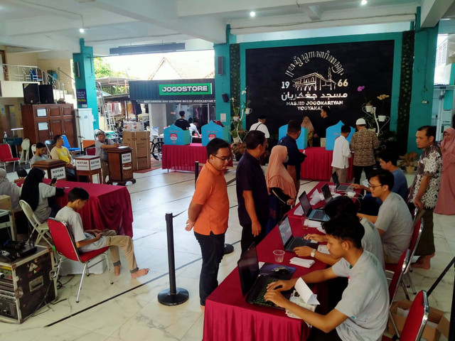 Suasana pemilu takmir Masjid Jogokariyan, Yogyakarta, untuk periode 2023-2027. Dok: Masjid Jogokariyan
